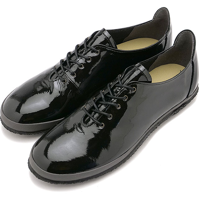 フラットシューズ エナメル SP1802-05 SP-1802 レディース 日本製 カンガルーレザー ブラック 正規取扱店