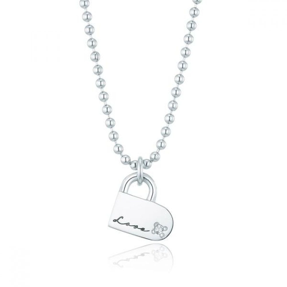 LLOYDエンドレスハートラインレタリングネックレスLLNS22302SWW