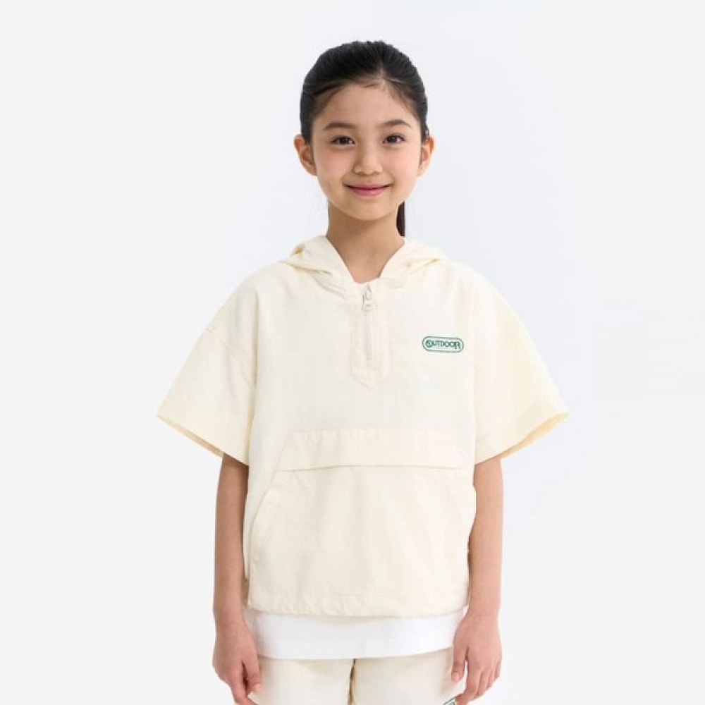 [アウトドア用品キッズ] アノラックハーフジップアップ (クリーム) OD252ONR03_CRE