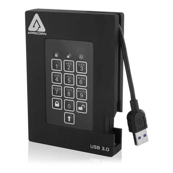 外付けHDD ポータブル Aegis Padlock Fortress - USB 3.0 A25-3PL256-1000 A25-3PL256-1000F R2