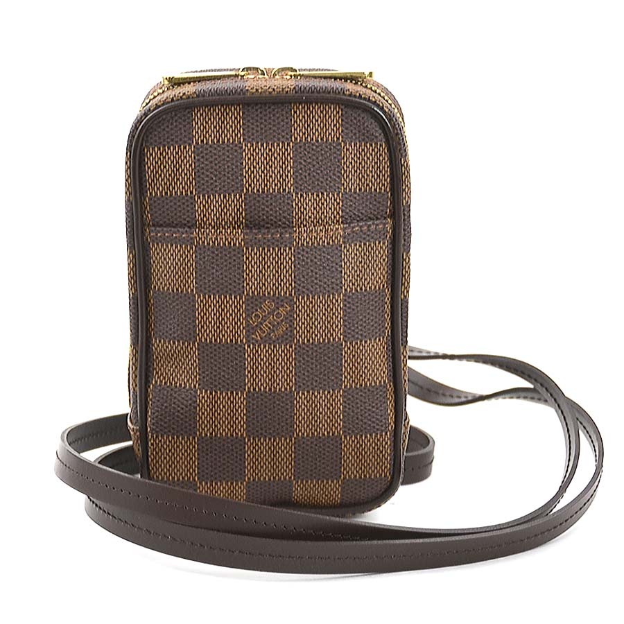 ルイ ヴィトン LOUIS VUITTON ポーチ 斜め掛け ポシェット ダミエ エテュイ オカピ PM ダミエキャンバス ブラウン ゴールド ユニセックス N61738 e59578a