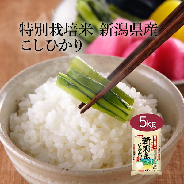 幸南食糧　Qoo10]　こしひかり　新潟県　米　精米　特別栽培米