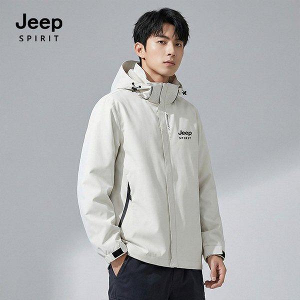 JEEP SPIRIT 共用機能性フード付きウインドブレーカー アイボリー (JSFAJK41)
