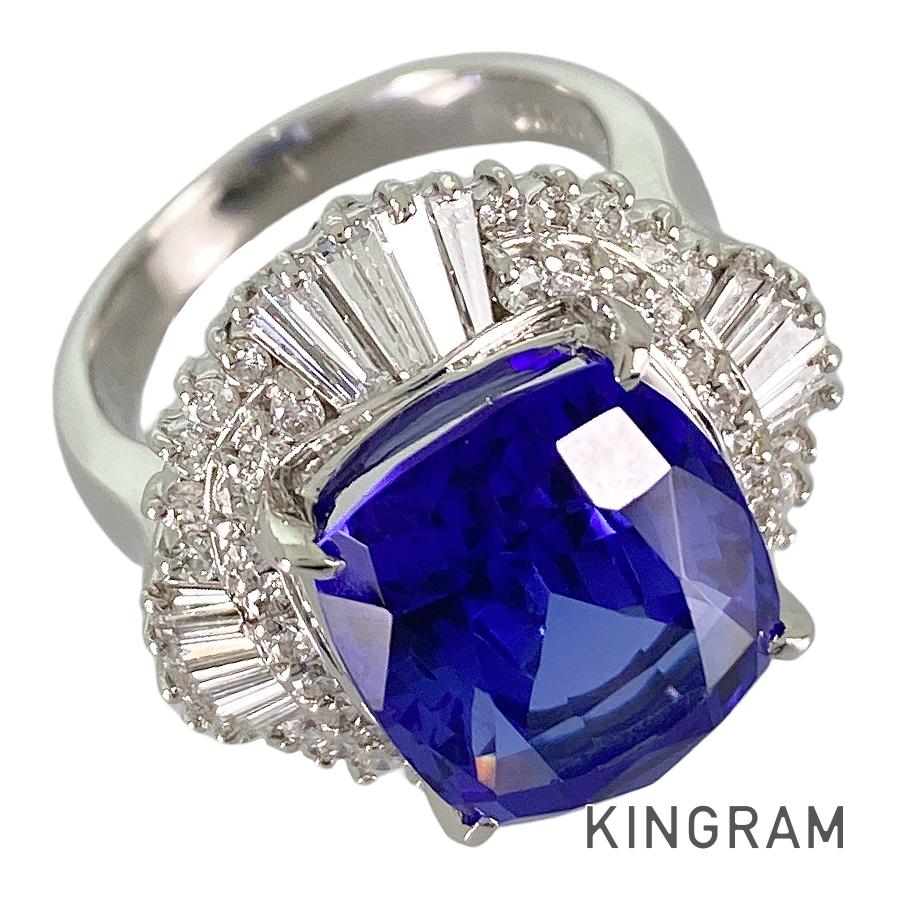 リング Pt900 タンザナイト ダイヤモンド 12.5号(52-53) sss【中古】