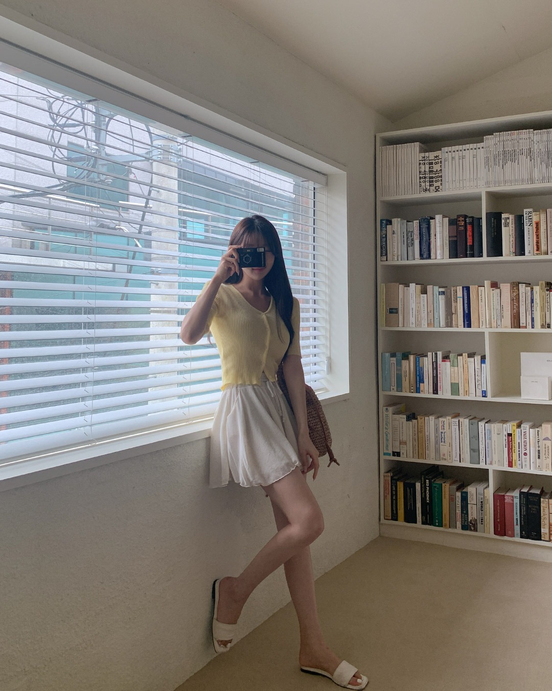 ウエストゴムフレアショートパンツ(裏地パンツ付き)韓国ファッション レディース