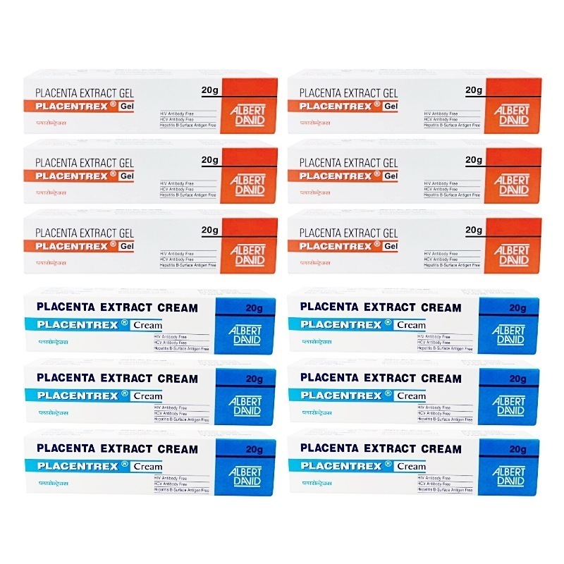 [12個] ヒトプラセンタジェル[6本]＋クリーム[6本] セットPlacenta 20g