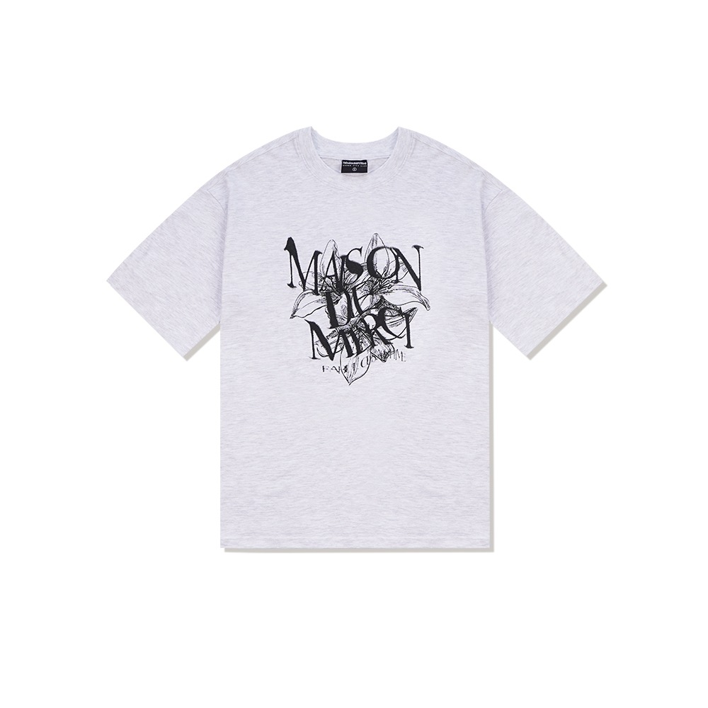 FABULOUS ARCHIVE ユニセックスル・リストウォールインパクトシングルジャージーショートスリーブ T シャツアッシュグレー (FCD2TS603M) 5,074円