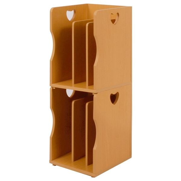 ブックスタンド 2個組 ナチュラル 約幅24.5x奥行25.5x高さ34.5cm（1台あたり）