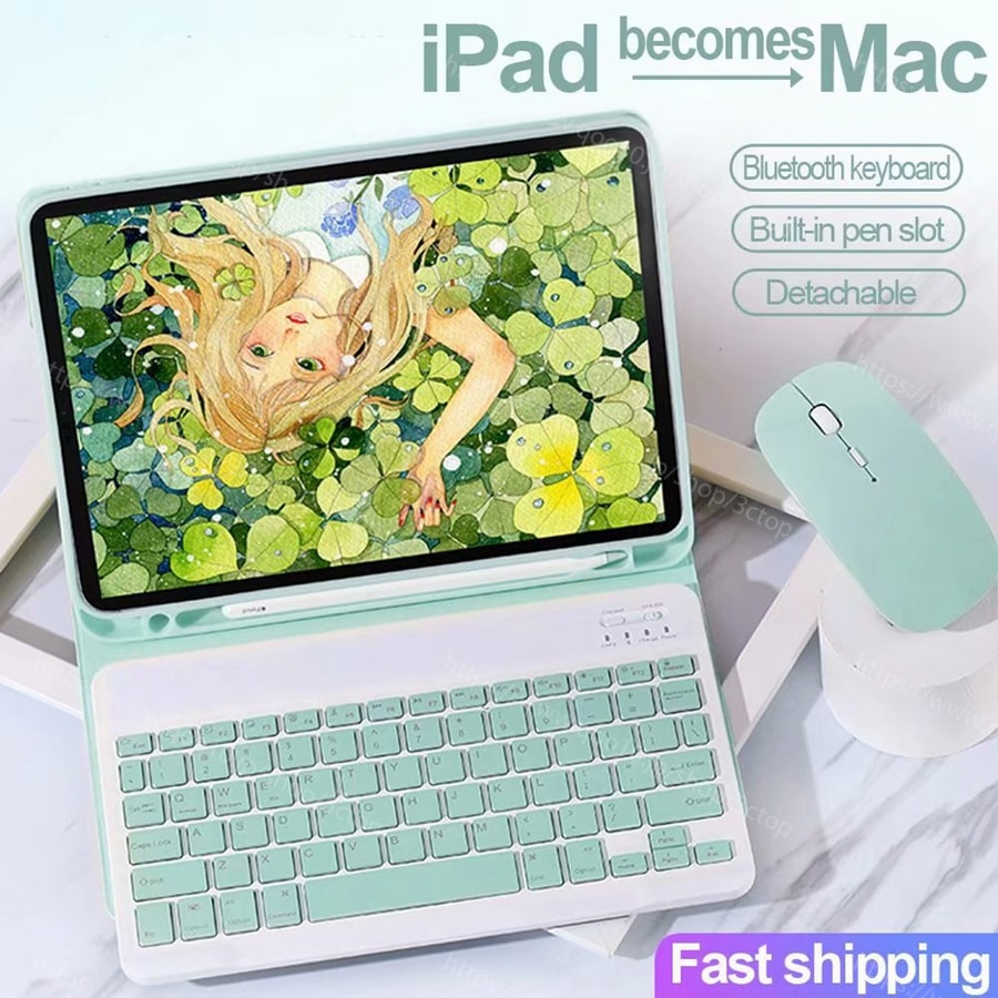 ♡新品♡ワイヤレスキーボード付きiPadケース ピンク