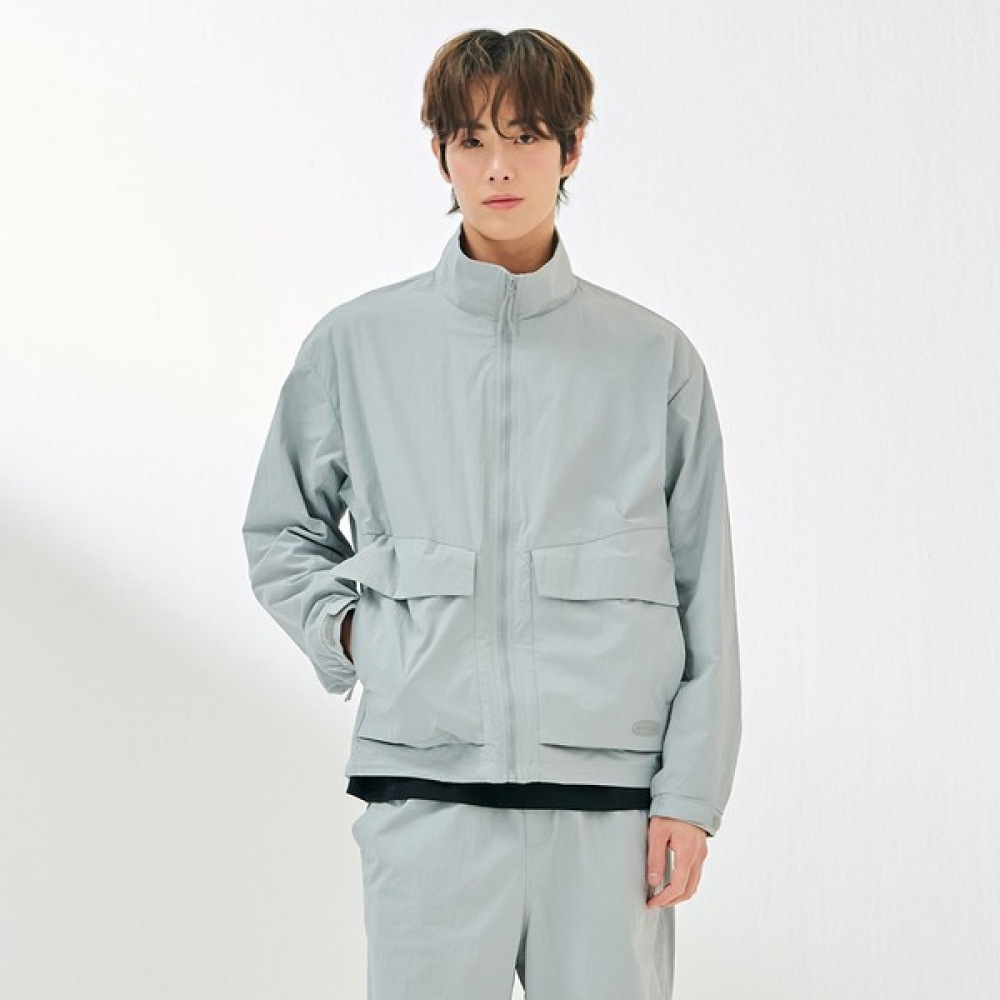 (チェイスカルト) メンズハイネックアウトポケットジャンパー-DARK4113B02