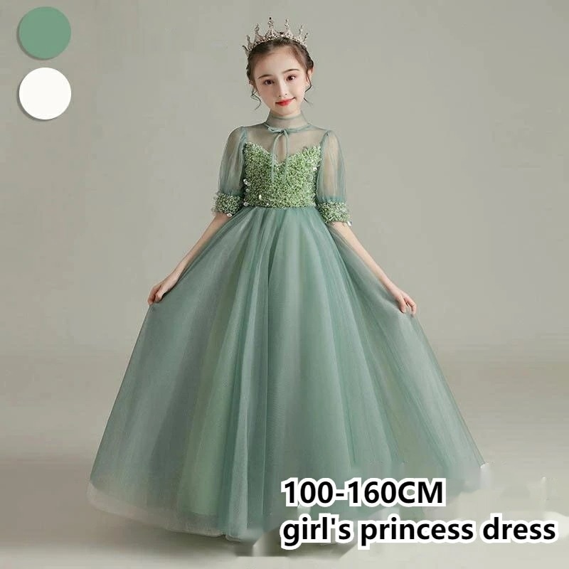 子供ドレス 女の子 ピアノ お姫様 プリンセスドレス 発表会 レースドレス 子ども ショートドレス キッズ ワンピース 結婚式 七五三 ジュニア ワンピース 子供 ドレス フォーマル c-lifu-6