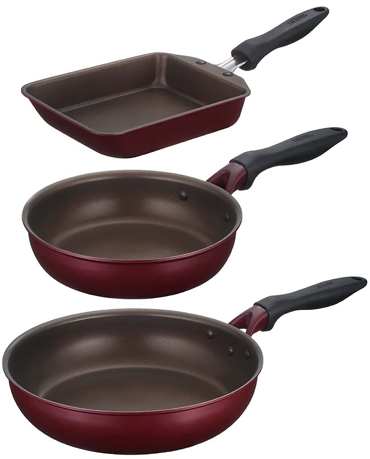 【企画品】サーモス デュラブルシリーズ フライパン KFH 3点セット レッド KFH-SET3-A R 8,190円