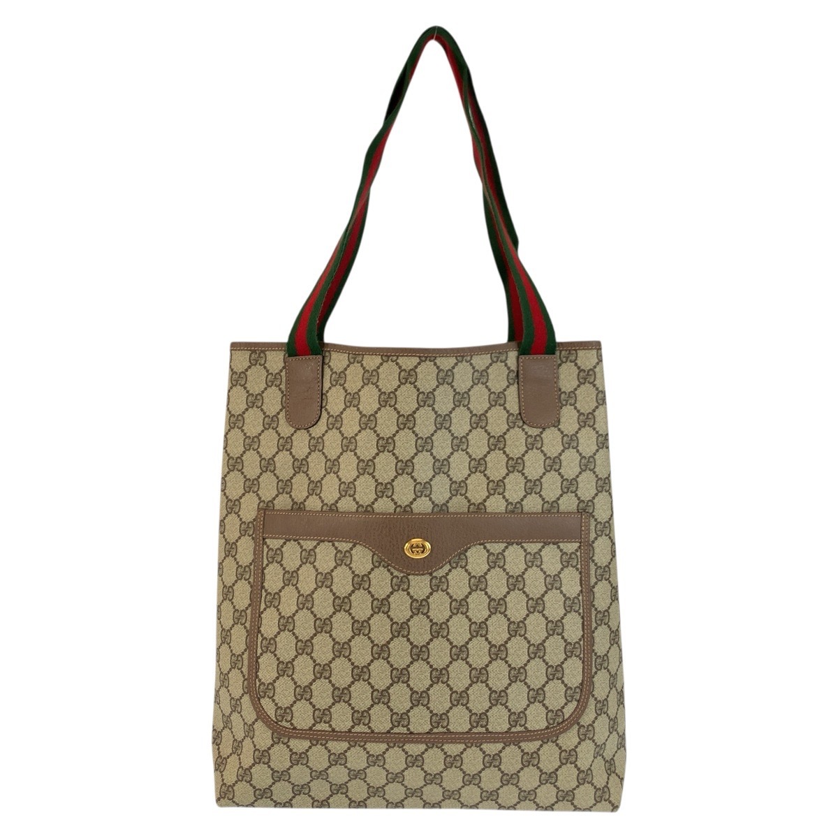 美品 シェリーライン ベージュ ブラウン ゴールド金具 GGスプリームキャンバス 002 58 6487 トートバッグ ショルダーバッグ レディース 601723