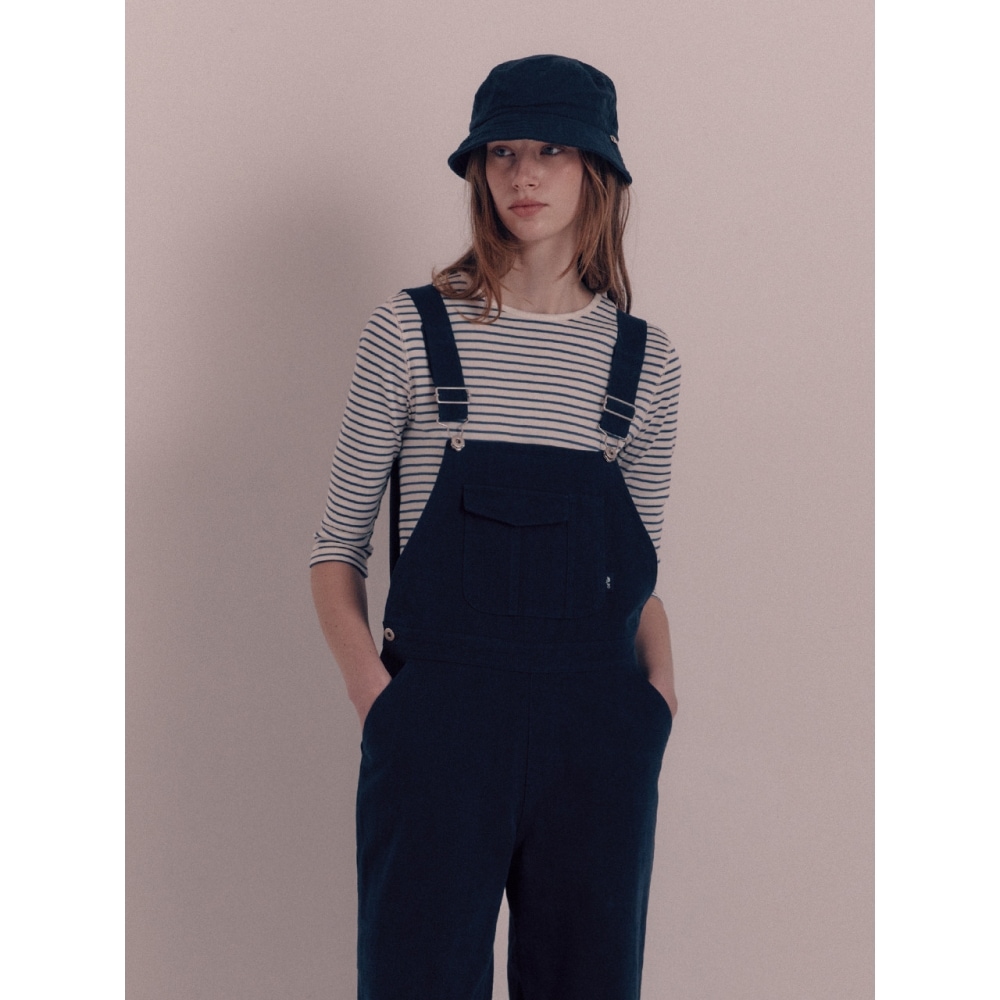 何も書かれていないハナスリムTシャツ (ブルーストライプ)