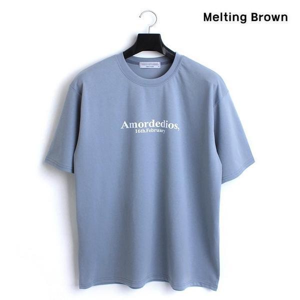 男性ラウンドTシャツ男性オーバーフィット半袖 am3