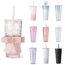 【本日限り！当日出荷！】 公式正規品 韓国タンブラー タンブラー ウィンタースノーフレーク ストローカップ 可愛い おしゃれ 誕生日