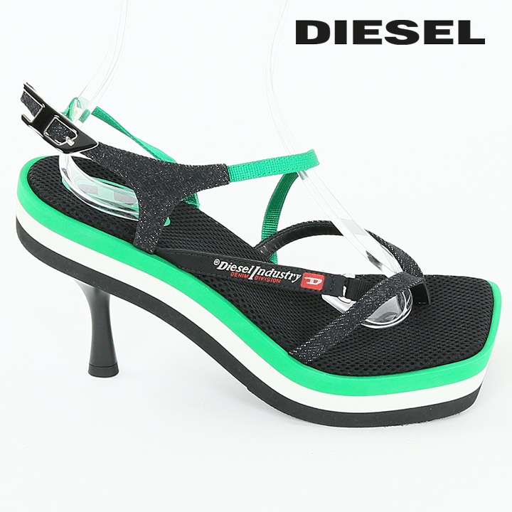ヒールサンダル レディース D-HAWAY-SDL デニムストラップ 厚底 die-l-k-g4-633