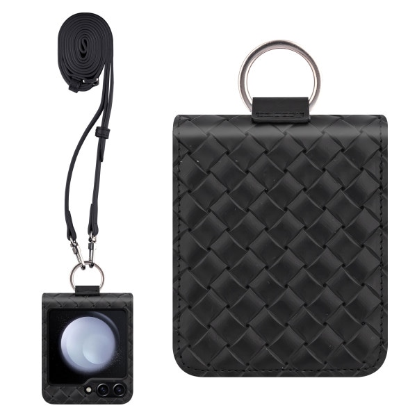 Galaxy Zフリップ5 ヴィチェンティーノ スリム 天然皮革 ストラップ ケース