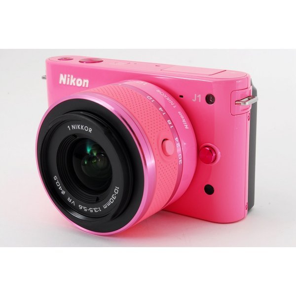 ニコン【中古】ニコン Nikon J1 ピンク レンズキット 美品 SDカード付き