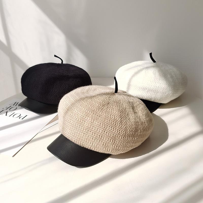 秋冬 コーデ レディース ファッション オシャレ アイテム カワイイ シンプル 大人カワイイ フレンチ 帽子 レトロ ベレー帽 ピーク ハット 5,003円