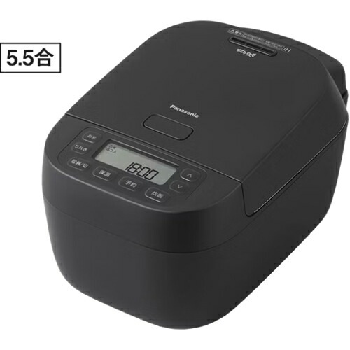パナソニック【Panasonic】5.5合炊き 可変圧力IHジャー炊飯器 ブラック おどり炊き 大火力包み加熱 しゃもじ・軽量カップ付属 SR-N310E-K【備長炭釜】