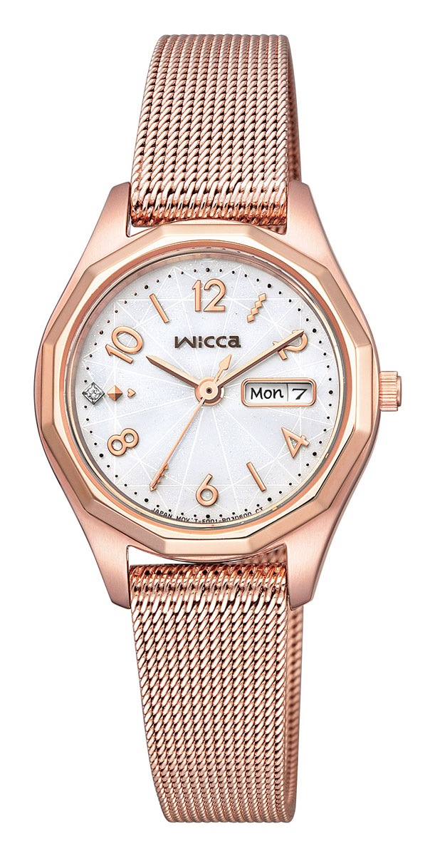 シチズン 【国内正規品】ウィッカ　ソーラーテック デイ＆デイトモデル ソーラー　レディースタイプ KH3-568-15