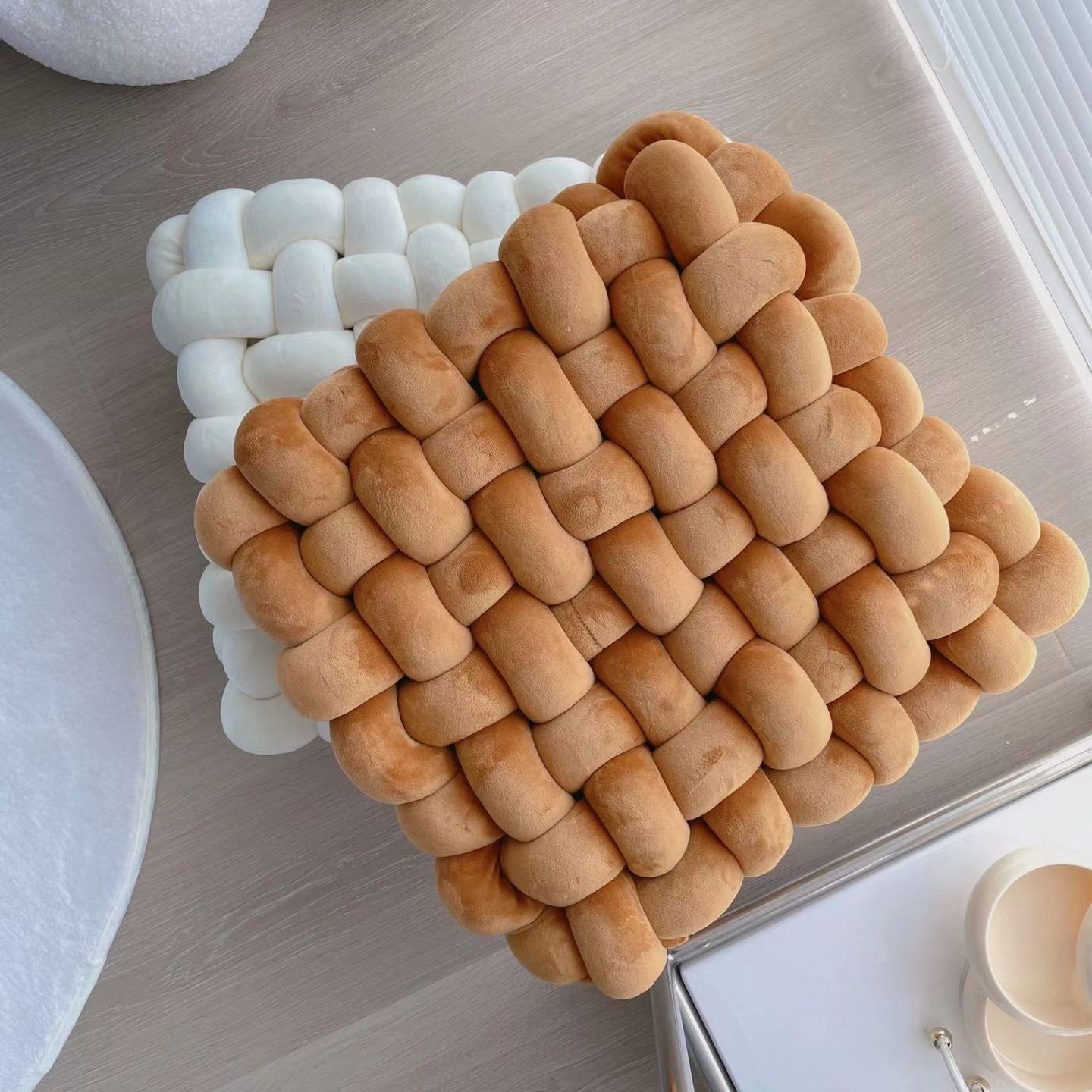 2024新型網紅編み座布団おしゃれな窓座布団じゅうたんの床敷き床座布団クッションクッション畳マットガラシャ風座布団をシンプルにする