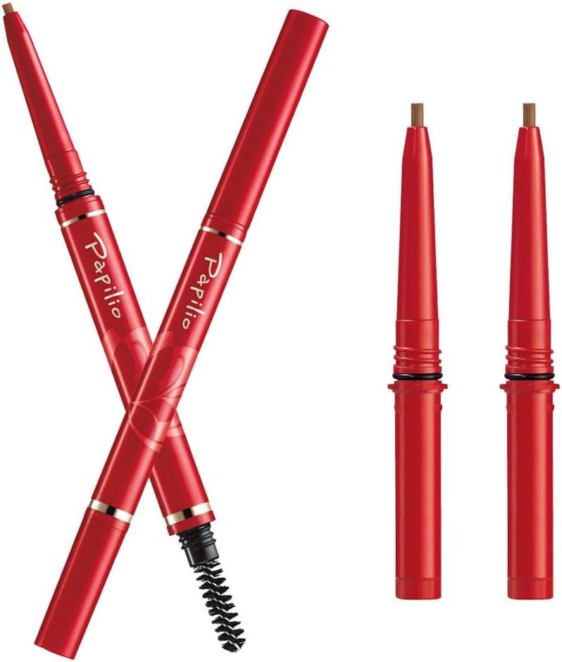 パピリオ公式 Papilio ステイブロウG (本体+リフィル2本セット) チャコールブラウン 落ちない スルスル描ける まゆ墨