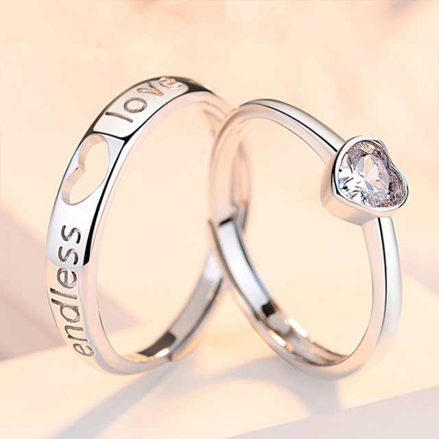 永遠を誓う ハート 一粒 ペアリング 指輪 レディース プレゼント 女性 シルバー925 プラチナ仕上 彼女 嫁 妻 娘 母 ギフトラッピング対応 彼女 妻 agesugi_sfa