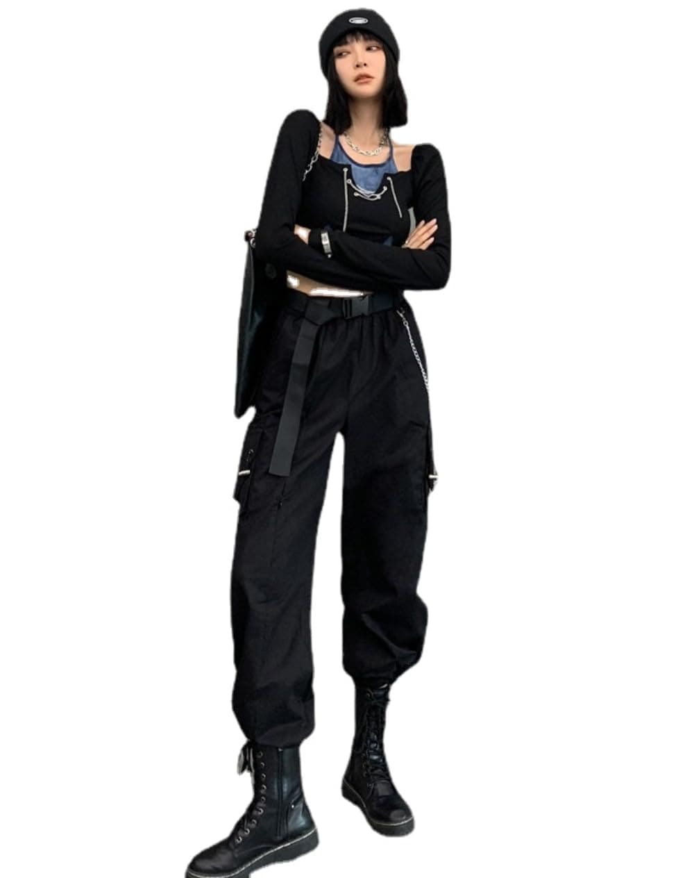 ゾシーフェックス ダンス衣装 セットアップ レディース 大人 韓国 ジャズ へそ出し k-pop カッコイイ ヒップホップ サルエルパンツ ステージ衣装 イベント 団体 ダンスウェア S/M