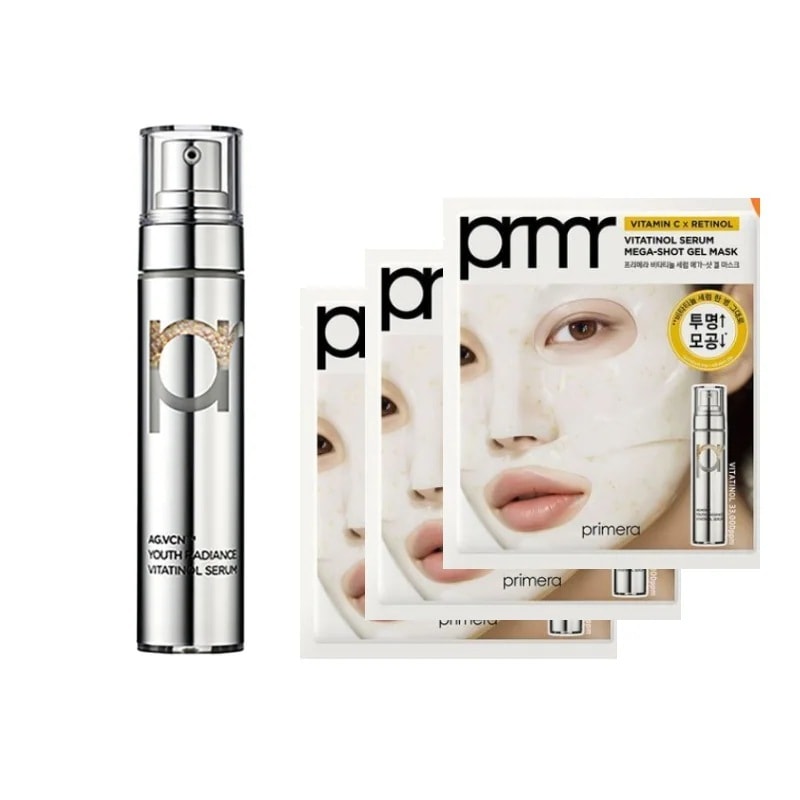 ユースラディアンスビタチノールセラム, 15g, 1個+ビタチノール セラム メガ - ショット ゲル マスク[3枚]/ 毛穴集中ケア
