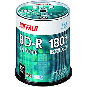 限定 バッファロー ブルーレイディスク BD-R 1回録画用 25GB 100枚 スピンドル 片面1層 1-6倍速 ホワイトレーベル RO-BR