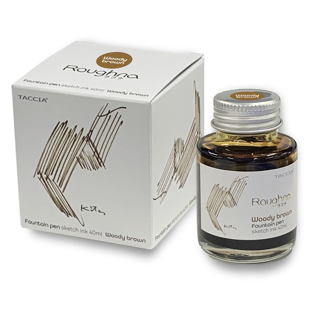 （まとめ買い）TACCIA 万年筆用インク ラフナインク 40ml ウッディーブラウン TFPI-WD43-1 [x3]