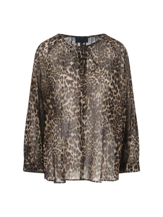 NILI LOTAN Women Tops 561 W1722VINTAGE LEOPARD PRINT Brown