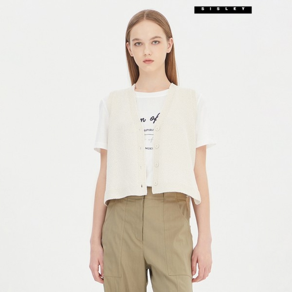 [シスレー] シスレーサイドスリットニットベストSAKCF2531