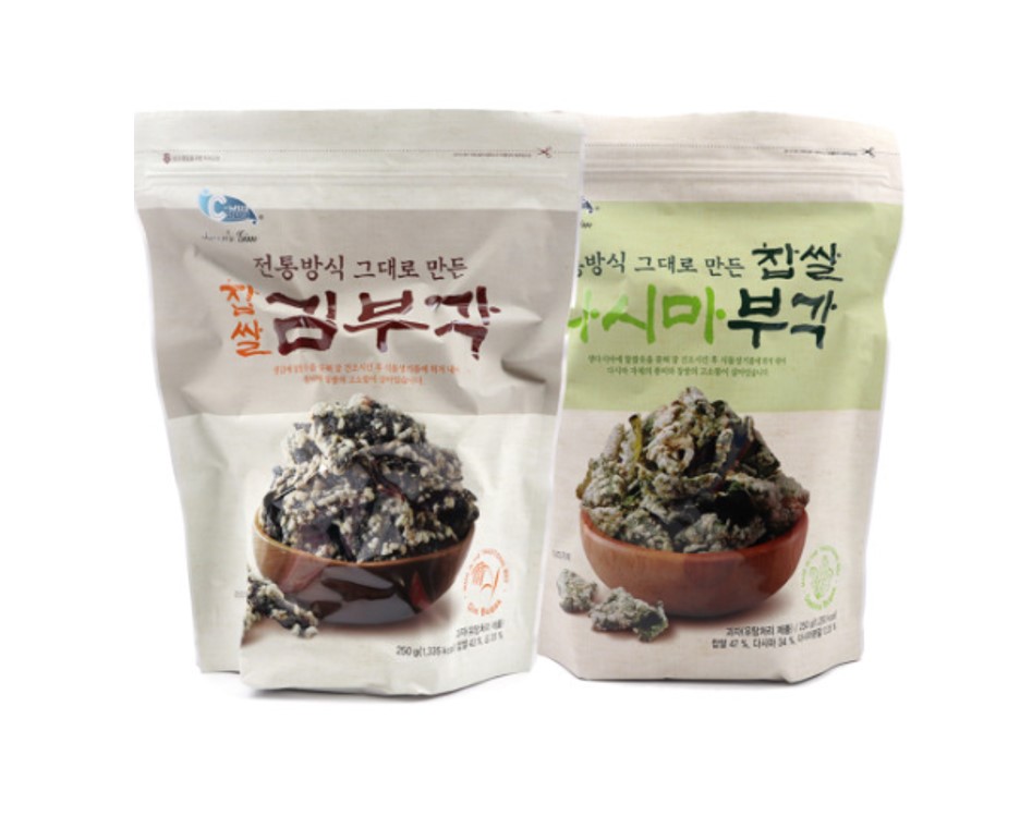 [韓国のお菓子] コストコC-WEEDもち米昆布ふかき（1袋250g）+ もち米のりふかき（1袋250g）人気期間食