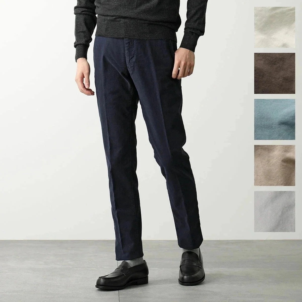 INCOTEX インコテックス テーパードパンツ 17S100 4611D メンズ SLIM FIT スリムフィット ガーメントダイ ロゴ刺繍 カラー8色 【ts】