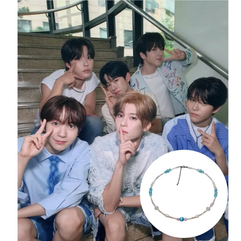 【NCT WISHサクヤ着用】Candychic　MADE aqua pink Necklace