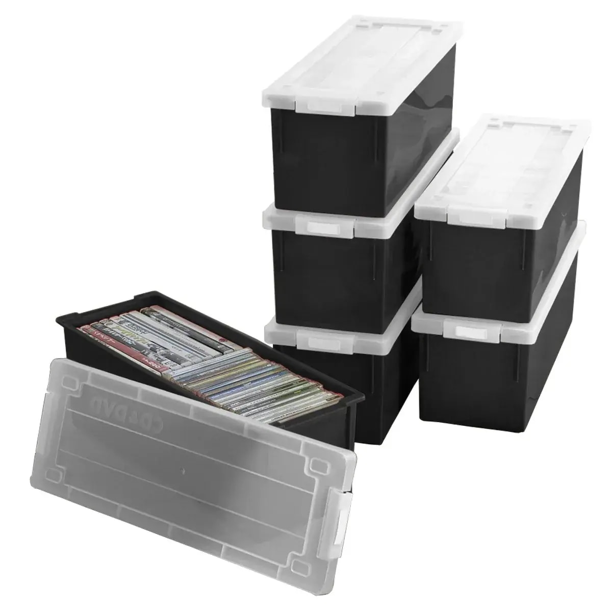 同色 フタ付き 6個組 プラスチック ブラック 収納ケース ケース おしゃれ 10Cケース