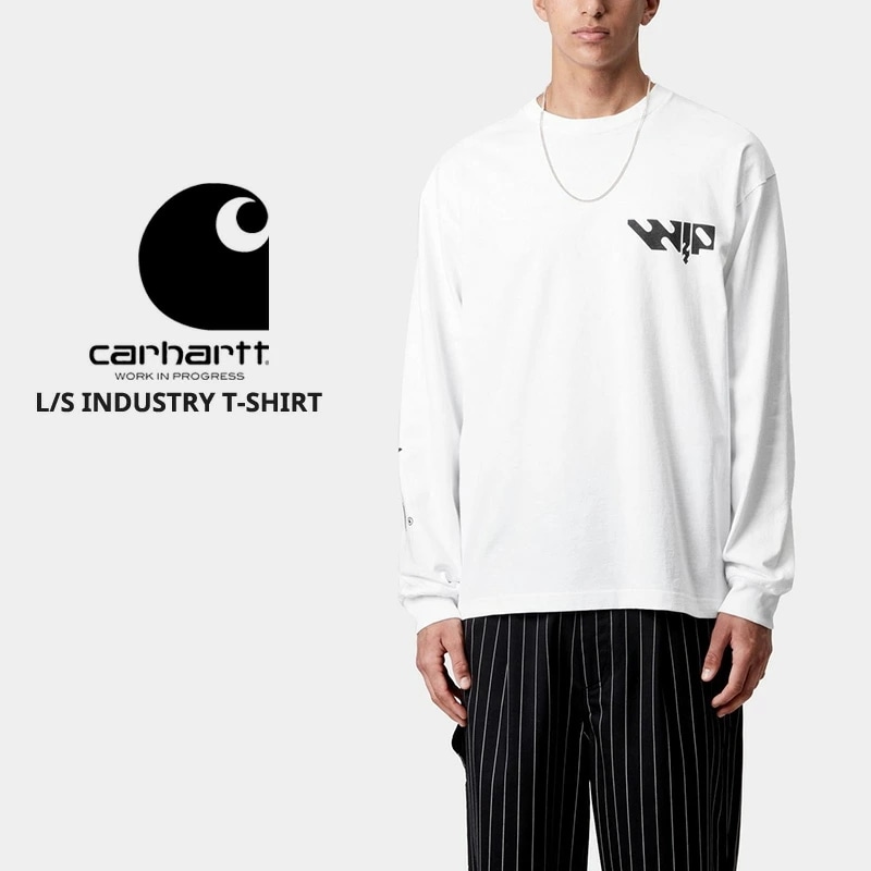 カーハート ダブリューアイピー メンズ ロンT プリント 長袖 Tシャツ Carhartt WIP ロングスリーブインダストリーTシャツ i034411 9,504円