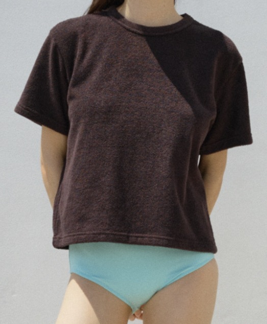 ファサードパターン Soft Terry T-shirt Deep Brown