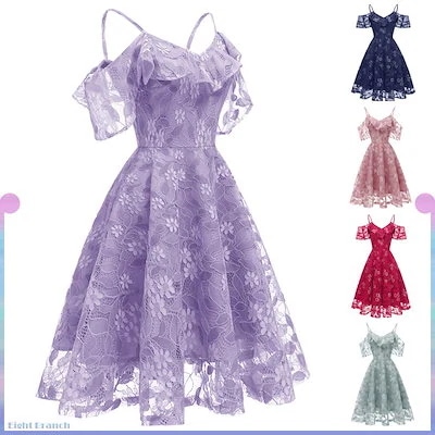 【20点セット】【急速出荷】2025夏のドレス 新作身だしなみセクシーA字婦人服 レースキャミソールレース袖ワンピース
