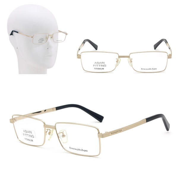 フレームのみ EZ5096-D/V 017 57 ゴールド Ermenegildo Zegna メガネ 眼鏡 アジアンフィット