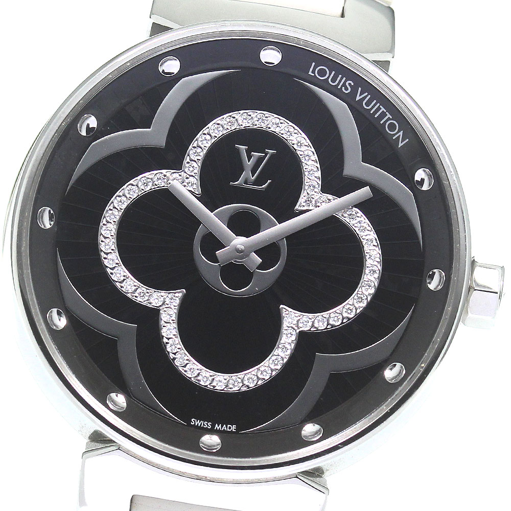 ルイヴィトン LOUIS VUITTON QA020 タンブール ムーンディヴァイン クォーツ レディース 良品 _826211【中古】