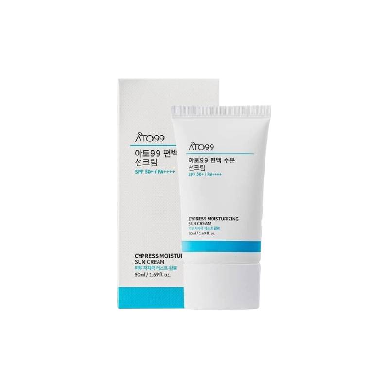 ヴィーガンモイスチャーサンスクリーン 50ml SPF50 ヒノキ水・CICA配合 敏感肌向け 保湿UVクリーム リーフセーフ 日焼け止め 韓国製