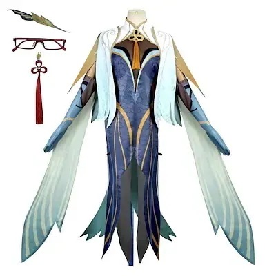 Genshin 文化祭30％ 神鶴 ハロウィン コスチューム 変装 コスプレ衣装 原神 留雲借風真君 げんしんパーティーイベント用品コスプレ変装仮装