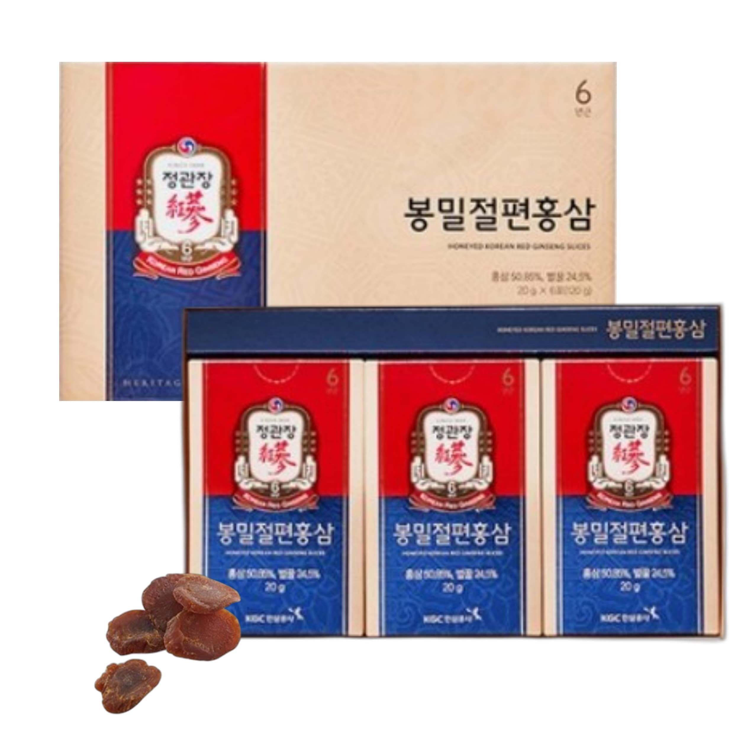 切片紅参 20gX6包 / 韓国純正品紅参 / 6年根紅参 / 韓国プレミアム健康管理