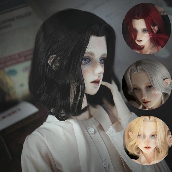 BJDドール用ウィッグ アレンジ セミロング センターパート 70cm/SD/小顔SDサイズ人形用