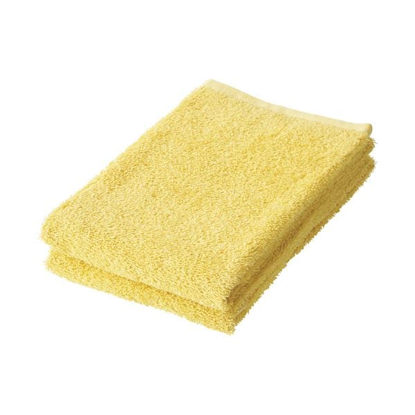 （まとめ） 林テラカラータオル フェイスタオル イエロー FN602403 1パック（2枚） [x10セット]