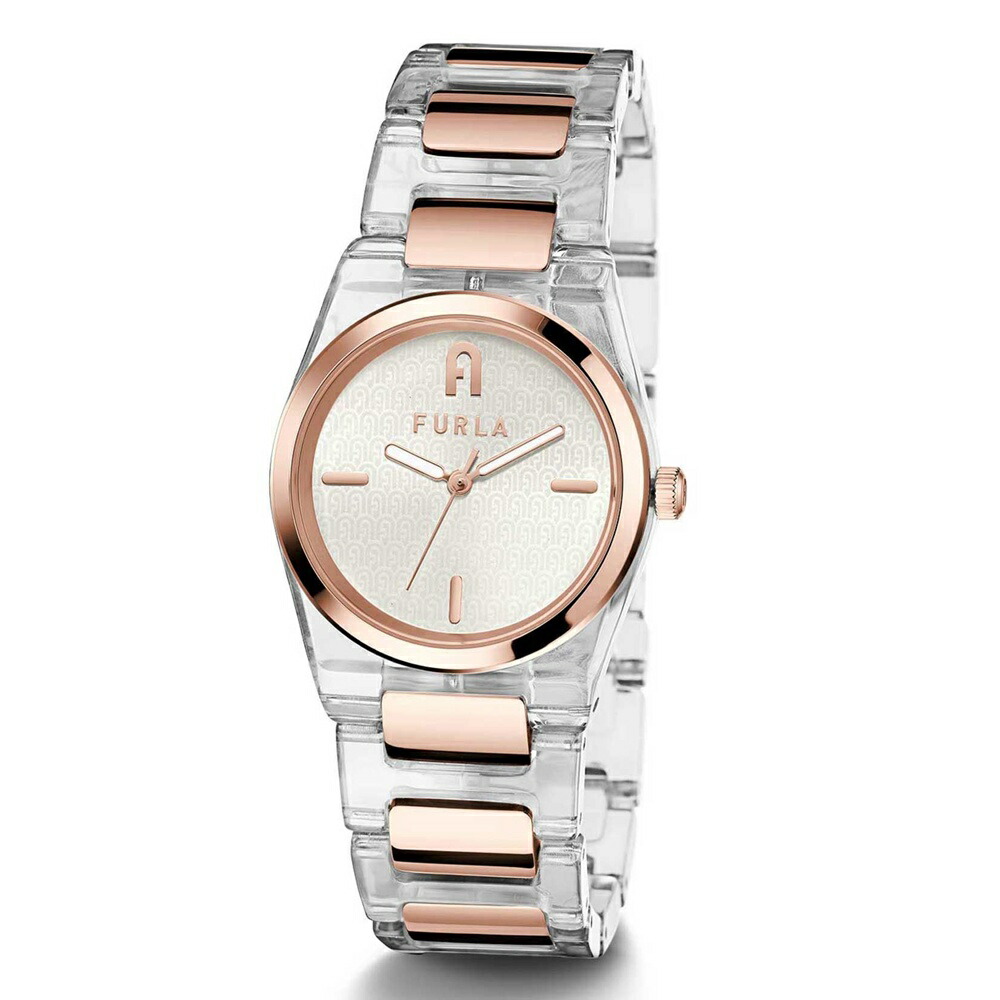 フルラ 腕時計 レディース ブランド ゴールド アセテート 半透明 ブレスレット テンポミニ シルバー文字盤 時計 小さい シンプル かわいい おしゃれ 大人 女性 母 妻 彼女 ギフト 時計 記念日